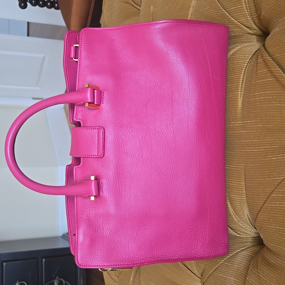 SAINT LAURENT Pink Leather Handbag - Picture 2 of 11
